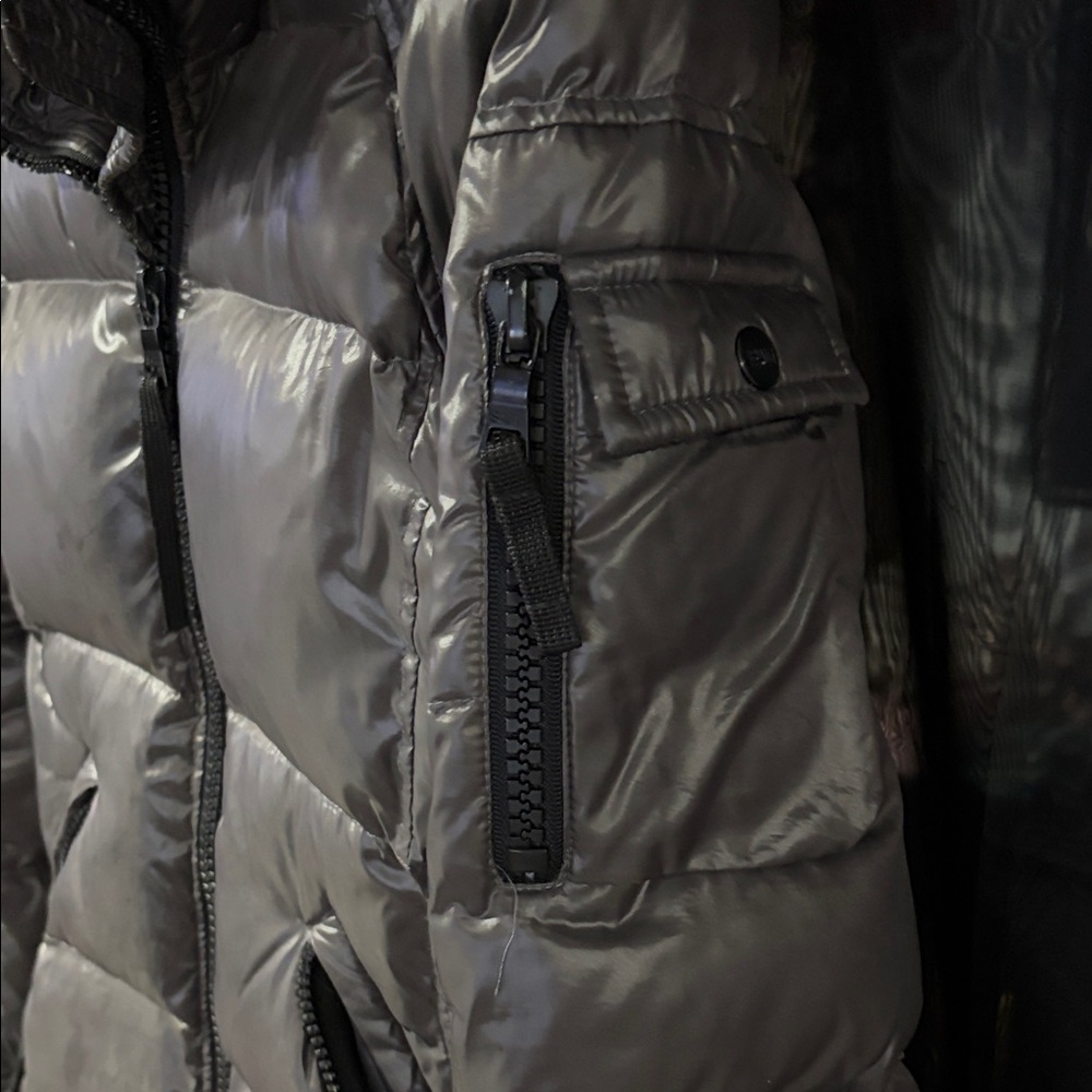Sam Metallic Gray Puffer Jacket - image 3